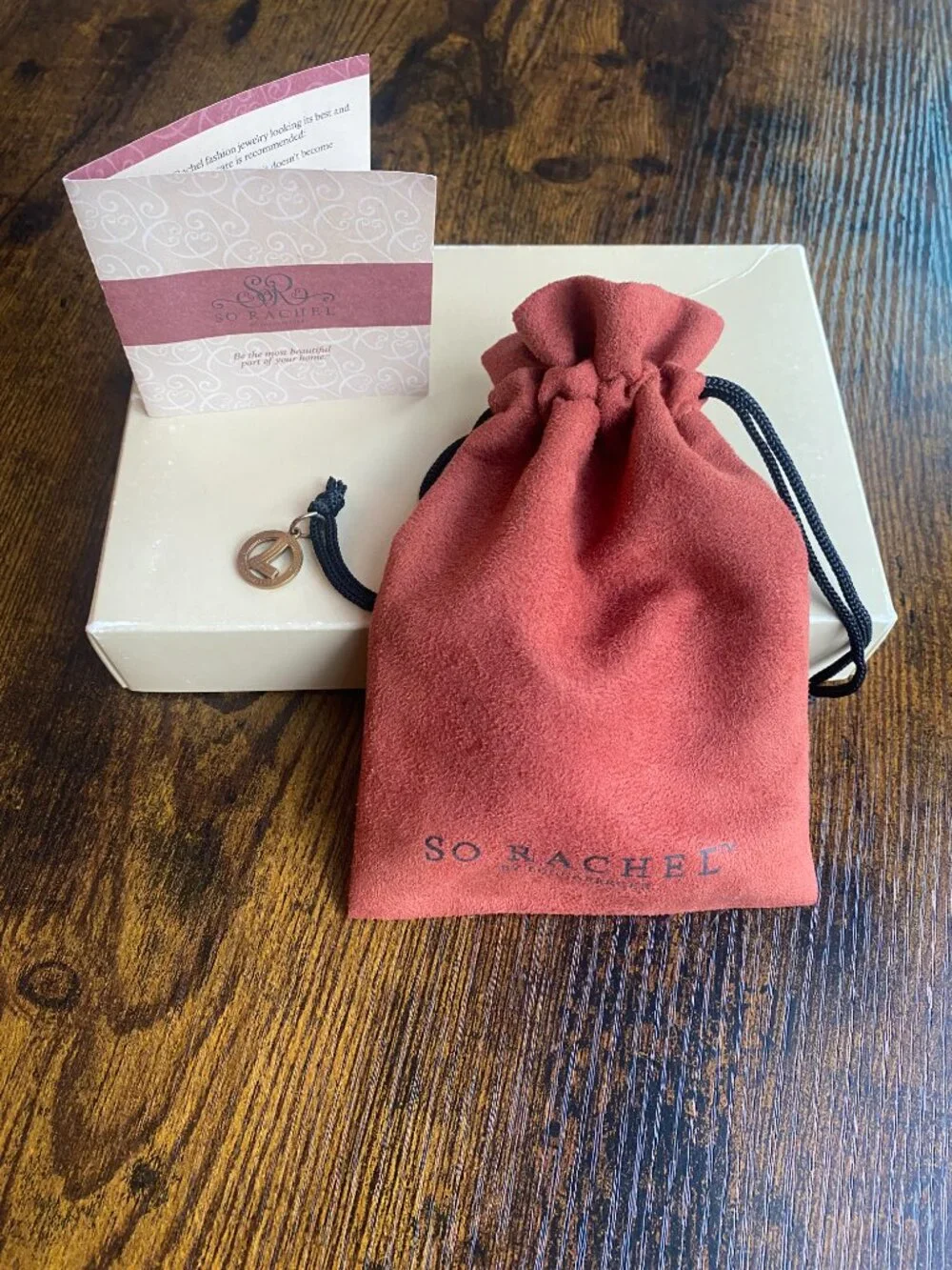 So Rachel Longaberger Trapezoid Pendant Necklace w/ Pouch & Box - Picture 11 of 14
